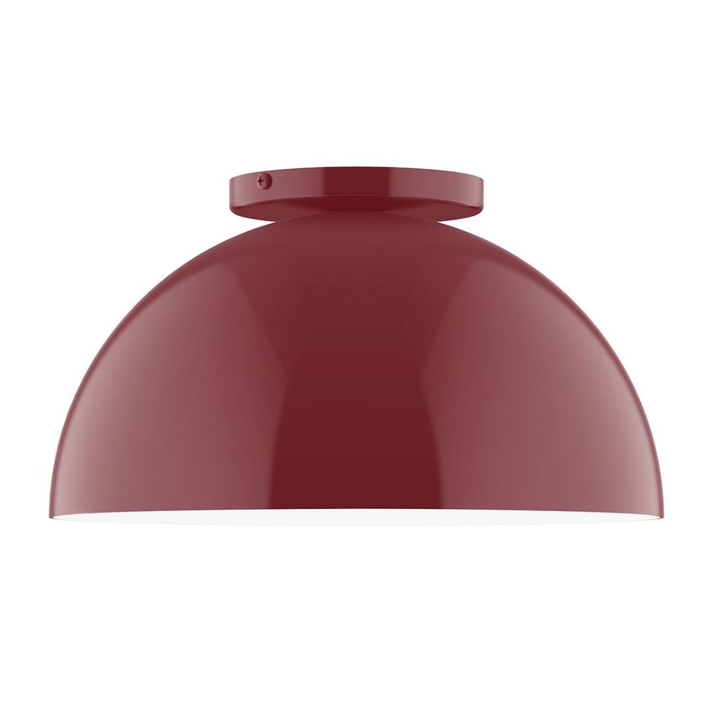 Montclair Lightworks FMD432-55 12" Axis Dome Flush Mount Barn Red Finish